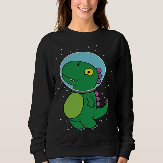 Sweatshirt Dinosaur astronaut children's gift for space fans (Devant)