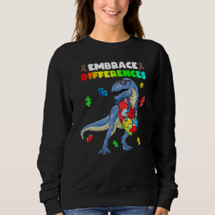 Sweatshirt Dinosaur coeur Puzzle pièce Sensibilisation sur l'