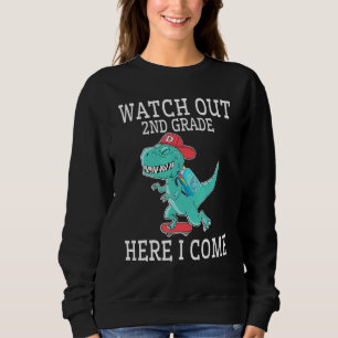 Sweatshirt Dinosaur Étudiant de retour à l'école Attention de