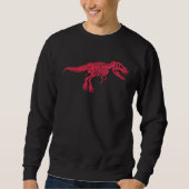 Sweatshirt Dinosaur Fossils Paleontology Rex Skeleton Bones (Devant)