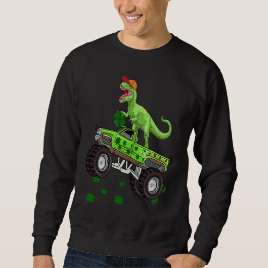 Sweatshirt Dinosaur Monster Truck Trex St Patricks Day Boys K (Devant)