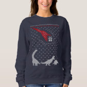 Sweatshirt Dinosaur Noël présent (Devant)