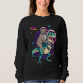 Sweatshirt Dinosaur Rex Space Planets Sparkles (Devant)