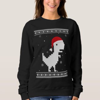 Sweatshirt Dinosaur Santa Clause Big T-Rex Santa Ugly Christm