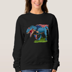 Sweatshirt Dinosaur T-Rex 4 juillet Enfants garçons Dino
