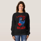 Sweatshirt Dinosaur T Rex I Steal Hearts Garçons Heureux Vale (Devant entier)