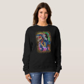 Sweatshirt Dinosaur Unicorn Panther 4 juillet Leopard Cravate (Devant entier)