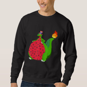 Sweatshirt Dinosaur Watermelon 4 Juillet Melonsaurs