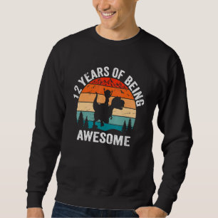 Sweatshirt Dinosaure 12 Ans Vintage Rétro 12 Ans De Bei