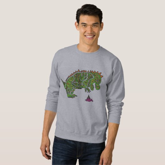Sweatshirt Dinosaure coloré (Devant entier)