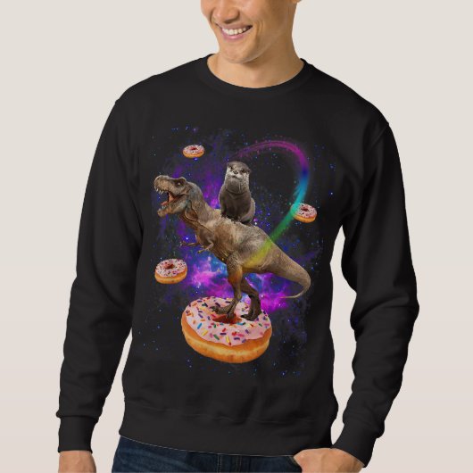 Sweatshirt Dinosaure Dinosaure T-Rex Donuts (Devant)