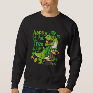 Sweatshirt Dinosaure Drôle Rex Joyeux St Pattrex Jour Famille