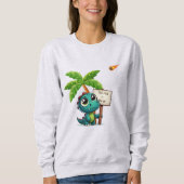 Sweatshirt dinosaure mignon et drôle (Devant)