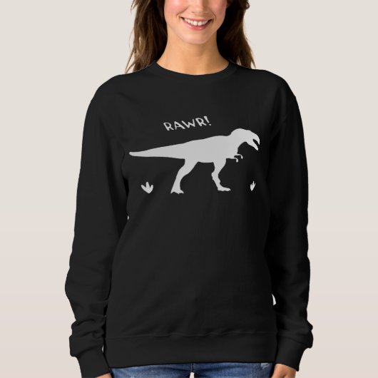 Sweatshirt Dinosaure Rawr Avec Palmier - Mode Facile À Change (Devant)
