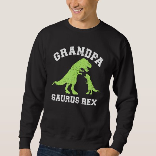 Sweatshirt dinosaure rex de grand-père (Devant)