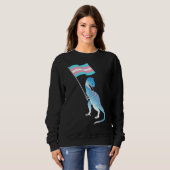 Sweatshirt Dinosaure transgenre Trans Pride Lgbt Pride Indica (Devant entier)