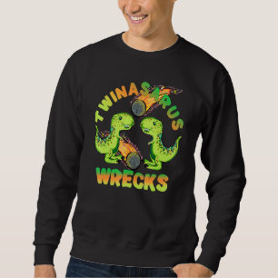 Sweatshirt Dinosaure Twins Twinasaurus Wrecks Meteor T-Rex Br