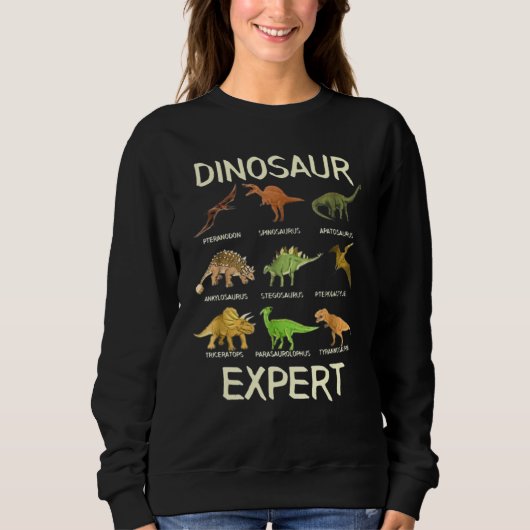 Sweatshirt Dinosaurfor Kids Dinosaur Expert (Devant)