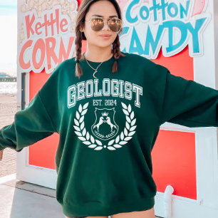 Sweatshirt Diplôme de géologie personnalisé Est 2024 College