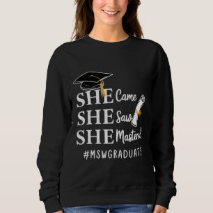 Sweatshirt Diplôme de maîtrise MSW Master en travail social