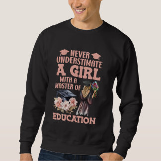 Sweatshirt Diplôme de master N'UNDERESTIMEZ JAMAIS UNE FILLE 