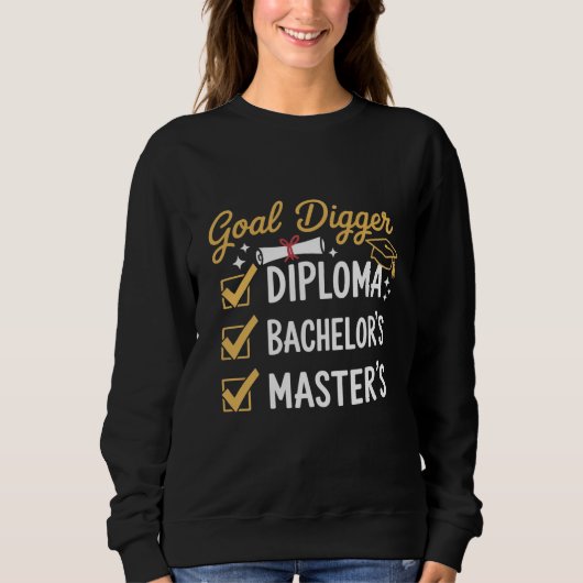 Sweatshirt Diplômé de Master Objectif Creusé Maîtrisé Classe  (Devant)