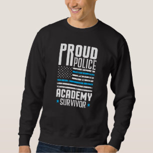 Sweatshirt Diplôme de policier Fier École De Police Sur