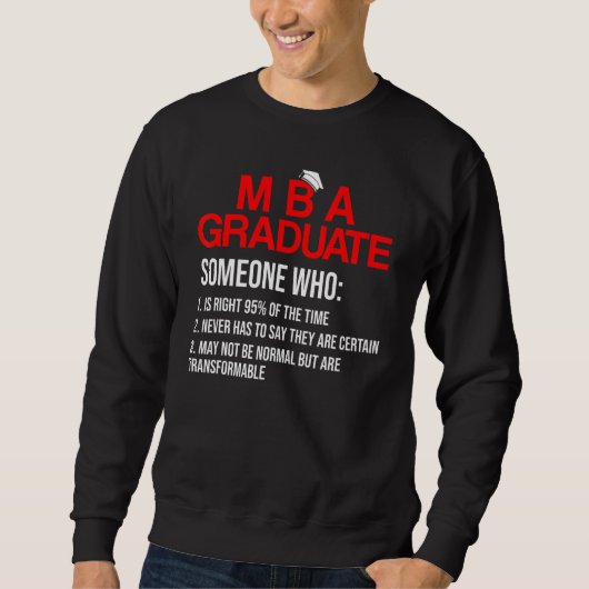 Sweatshirt Diplôme d'études de MBA (Devant)