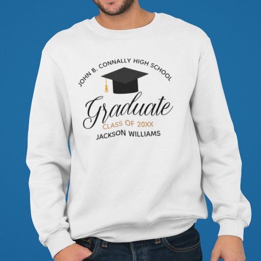 Sweatshirt Diplôme du secondaire 2025 Diplôme sur mesure