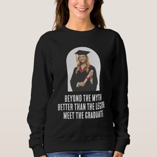 Sweatshirt Diplômé Noir Légendaire (Devant)