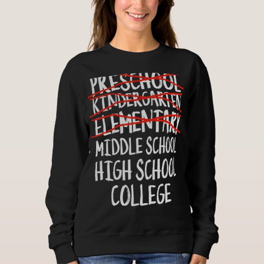 Sweatshirt Diplôme Primaire École Secondaire Retour À L'École (Devant)