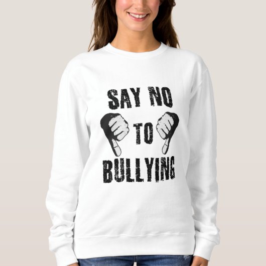 Sweatshirt Dire non au harcèlement (Devant)