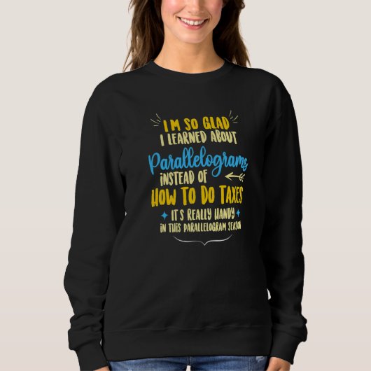 Sweatshirt Dire Parallélogramme Pour Étudiants Mathématiques (Devant)