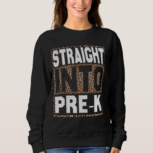 Sweatshirt directement dans le léopard pré-K Premier jour de (Devant)
