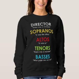 Sweatshirt Directeur du choeur Présente Orchestre Soprano Alt