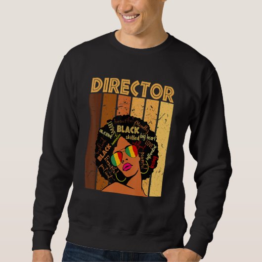 Sweatshirt Director Afro African American Women Black History (Devant)