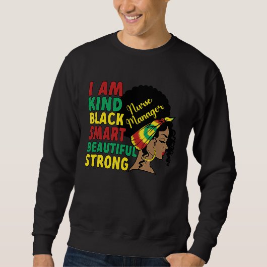 Sweatshirt Directrice de soins infirmiers noire Afro-Américai (Devant)