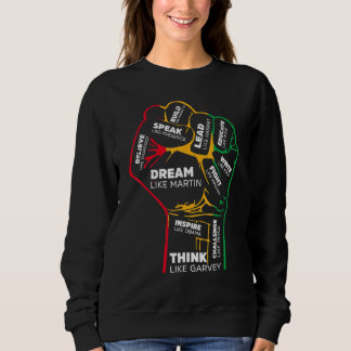 Sweatshirt Dirigeants Noirs Inspirants Poing Puissant Main Mo