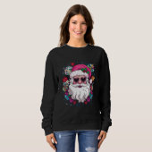Sweatshirt Disco Rose Père Noël Noël Fête de Noël Drôle (Devant entier)