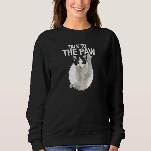 Sweatshirt Discutez Avec Slogan Antisocial Cat Graphic (Devant)