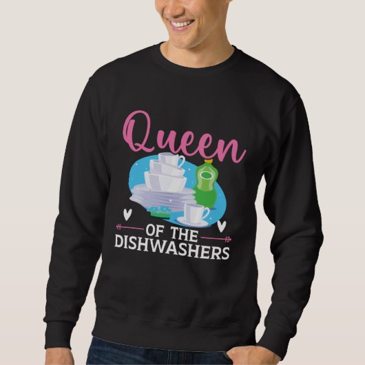 Sweatshirt Dishwashing Job Profession Restaurant Employee Dis (Devant)