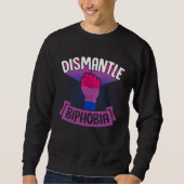 Sweatshirt Dismantle Biphobia Protest Fist Bisexual Pride Aes (Devant)
