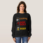 Sweatshirt Disque de golf Café Disque de Golf Bière (Devant entier)