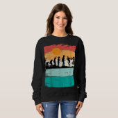Sweatshirt Disque Golf Evolution Disque Golf Player Flying Di (Devant entier)