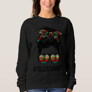 Sweatshirt Disque Golf Fille Vie Messager Bun Lunettes Disque