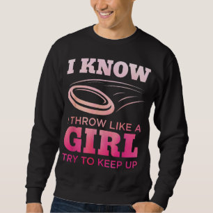 Sweatshirt Disque Golf Girl Funny Disque Golfing Lecteur Gif