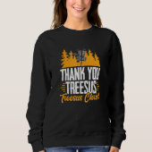 Sweatshirt Disque Golf Jesus Treesus Tree Sus Frisbee Frolf D (Devant)