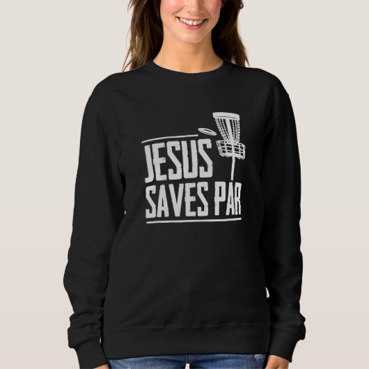 Sweatshirt Disque Golf Jesus Treesus Tree Sus Frisbee Frolf D (Devant)