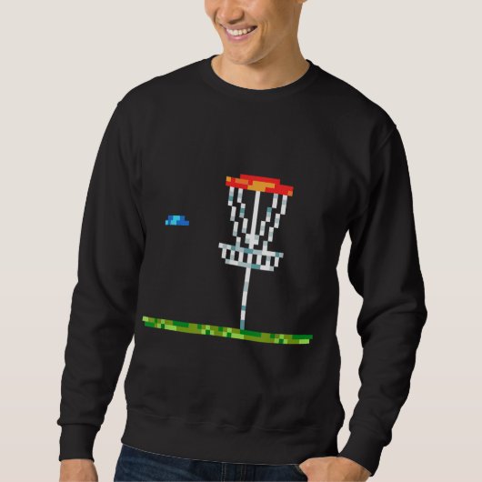 Sweatshirt Disque Golf Men Disque Golf 8 bits Panier (Devant)