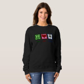 Sweatshirt Disque Golf Peace Love Disque Golf (Devant entier)